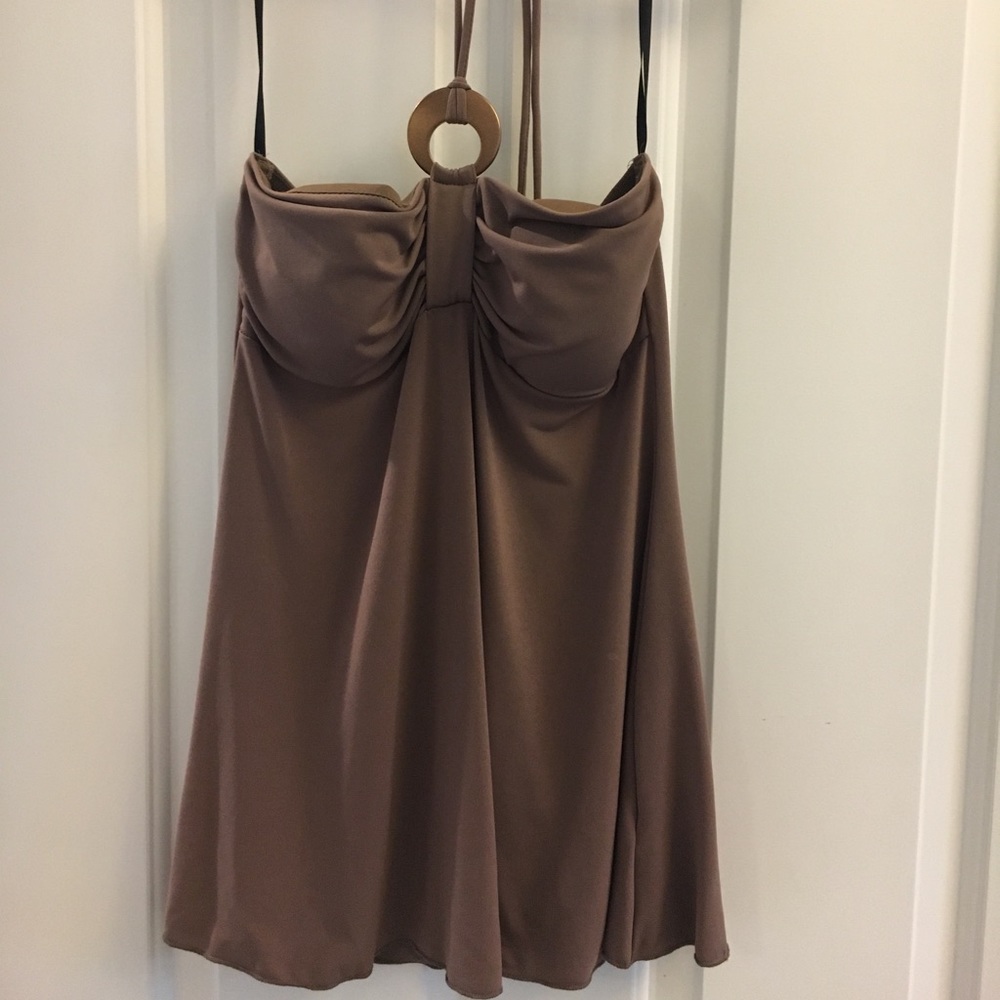 Sexy brown halter top